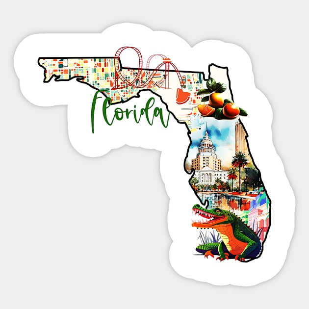 The State Of Florida Sticker by Korey Watkins